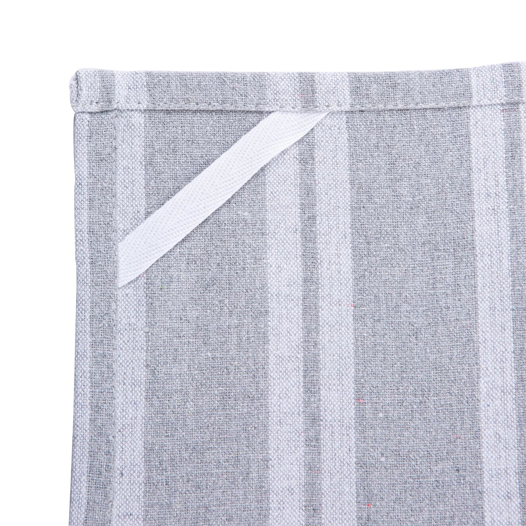 Nicola Spring Turkish Cotton Tea Towel 60 x 40cm - Grey with White Stripe