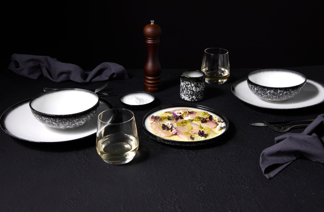 Maxwell & Williams Caviar Granite Round Sauce Dish 10cm