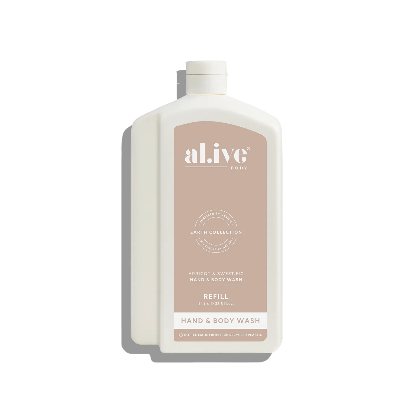 al.ive Hand & Body Wash Refill 1L - Apricot & Sweet Fig (Made in Australia)