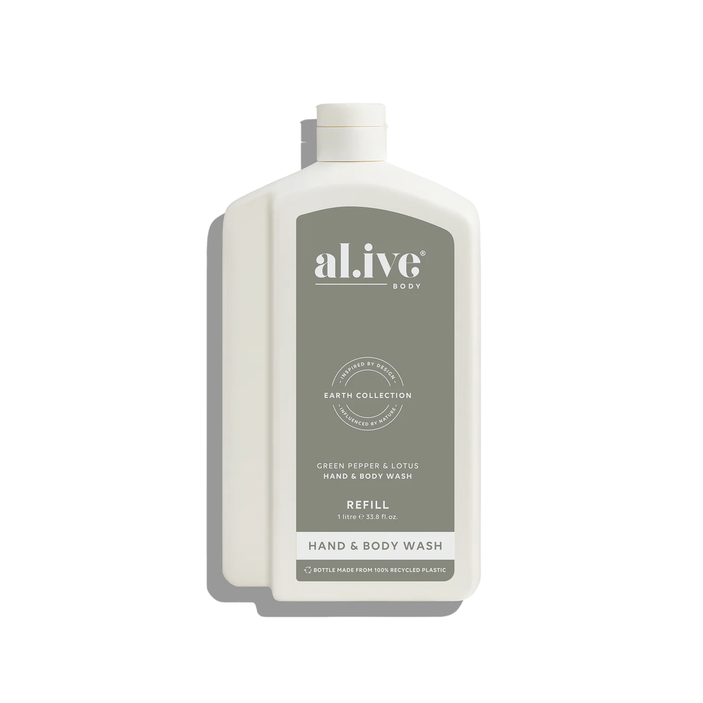 al.ive Hand & Body Wash Refill 1L - Green Pepper & Lotus (Made in Australia)