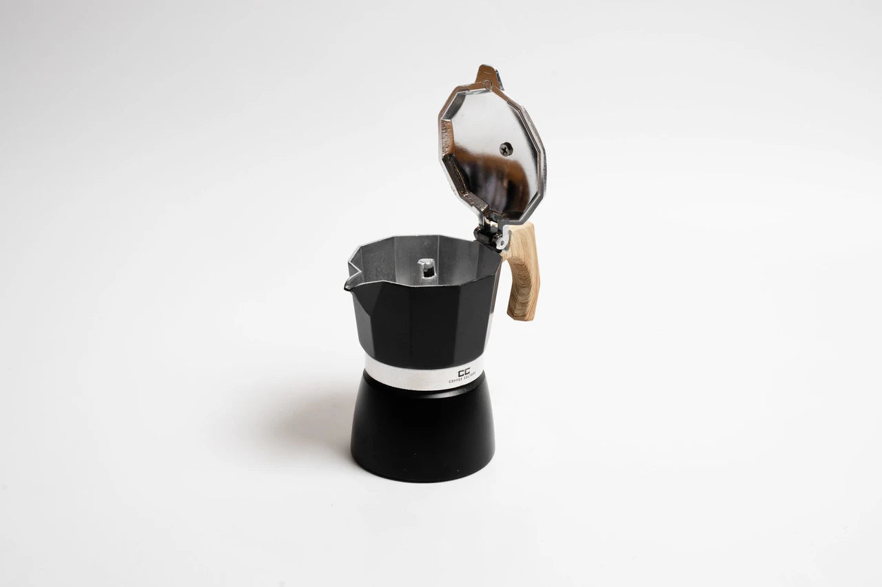 Coffee Culture Stove Top Coffee Maker 3 Cup - Black