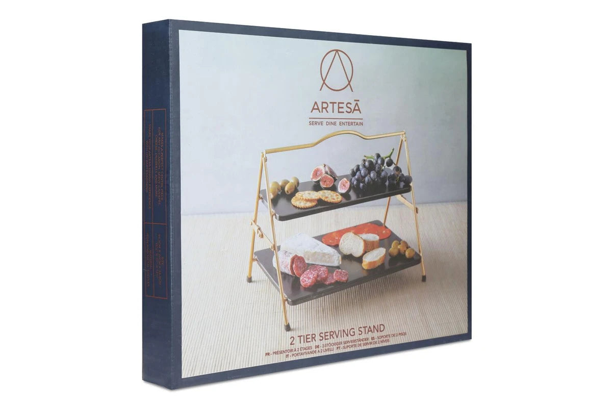 Artesa Slate Serving Stand 2 Tier 39.3x26x34.5cm