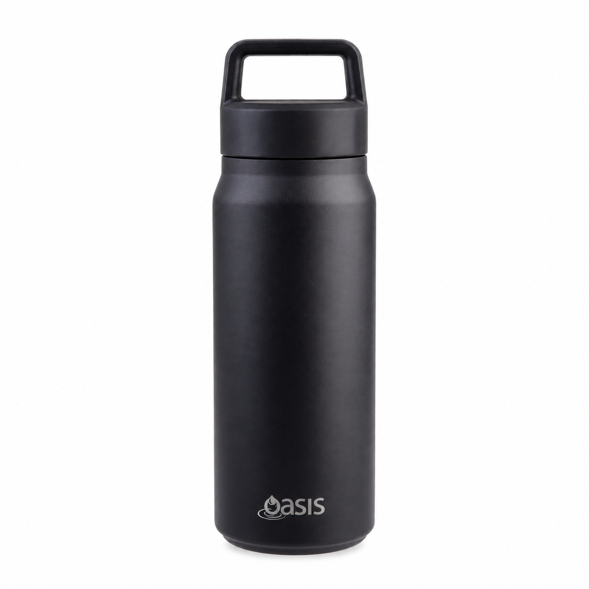 Oasis Stainless Steel Double Wall Insulated 'Summit' Drink Bottle with Chug Spout 750ml - Black