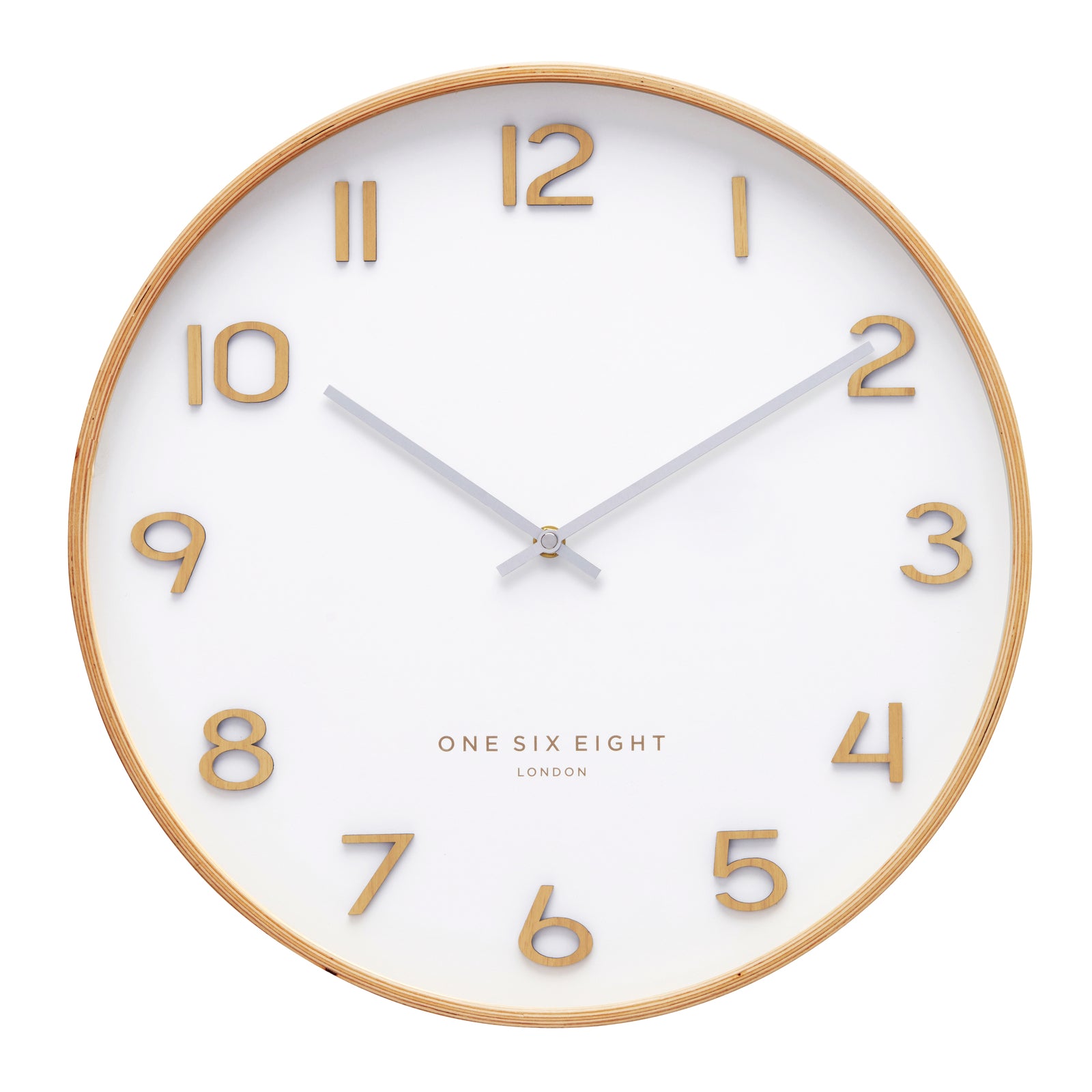 WALLACE White Metal Wall Clock White - 53cm