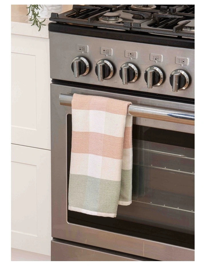 Ladelle Bailie Terry Pink 2pk Kitchen Towel Set - 43x65cm