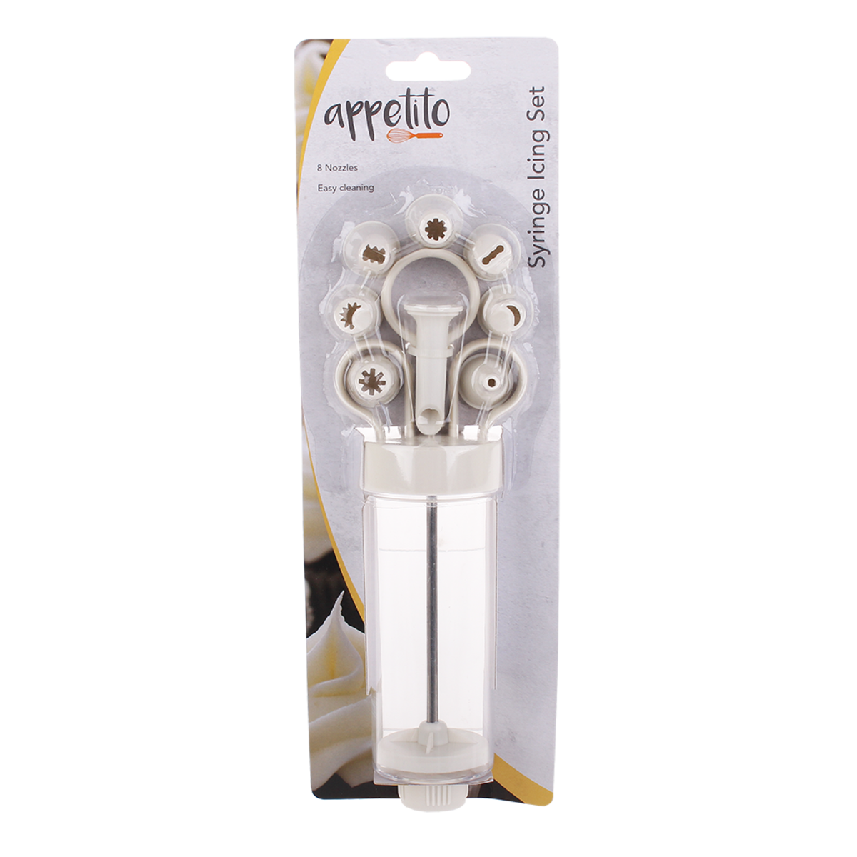 Appetito Syringe Icing Set With 8 Nozzles