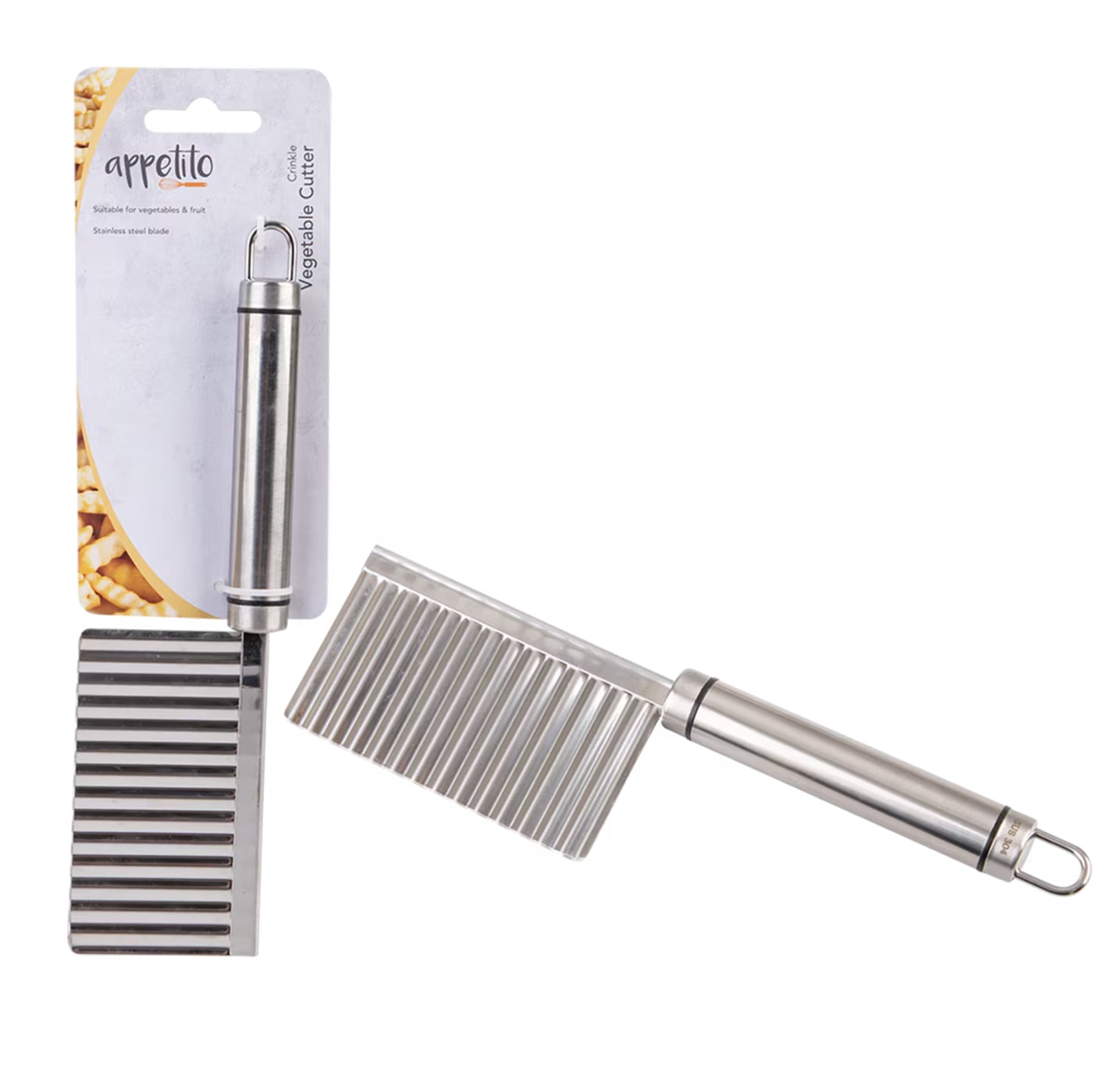 Appetito Crinkle Vegetable Cutter - Stainless Steel