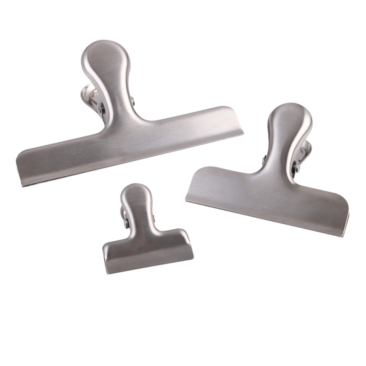 Appetito Stainless Steel Bag Clips - Set of 3 - Assorted Sizes