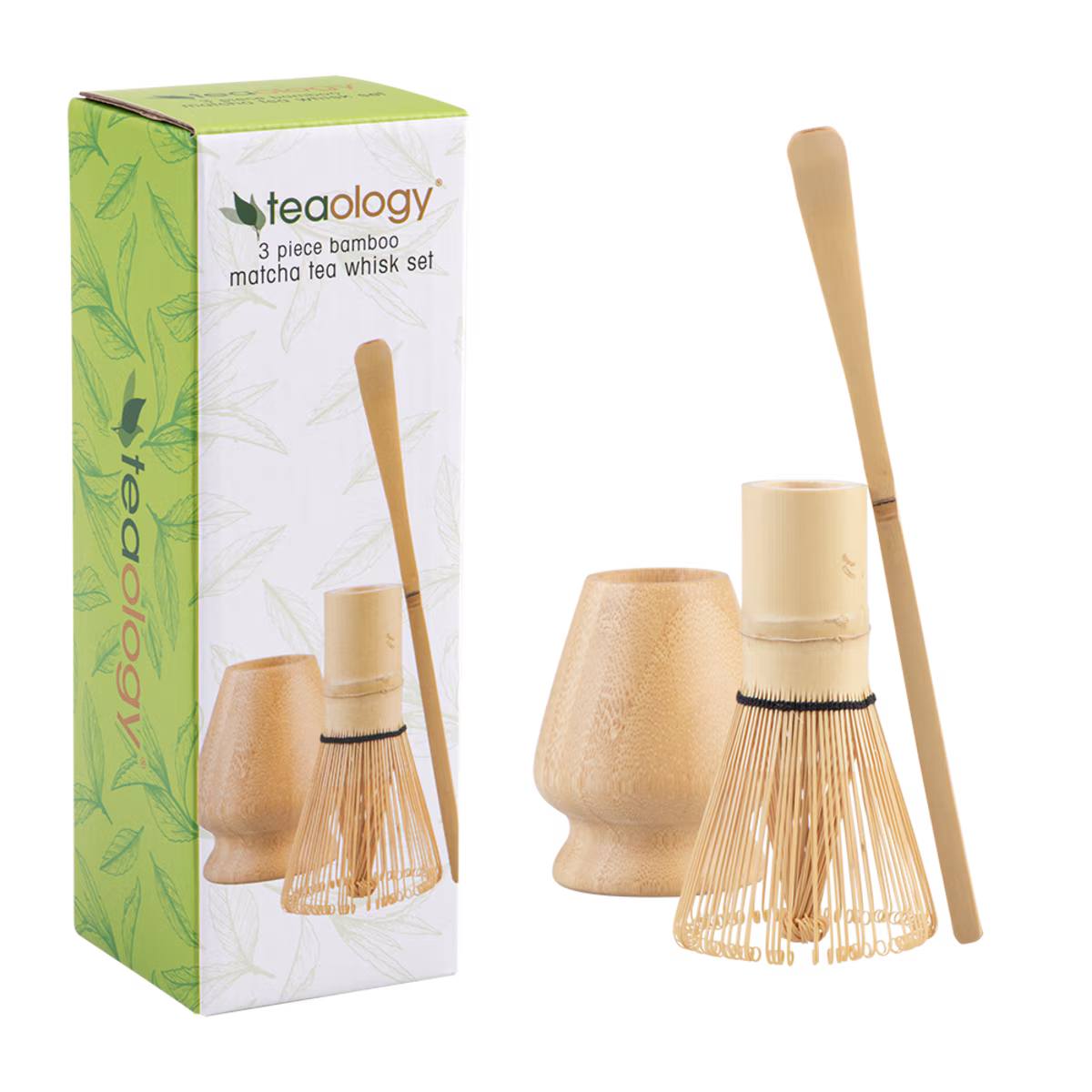 Teaology Bamboo 3 Piece Matcha Tea Whisk Set