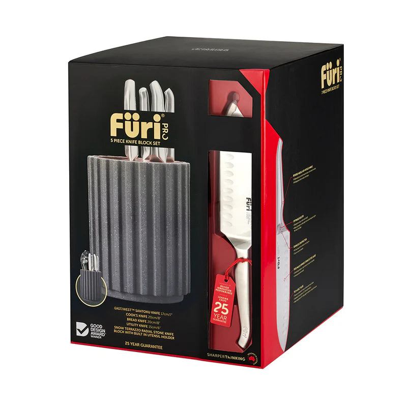 Furi Radial Stone Block Set Flint Terrazzo - 5 Piece