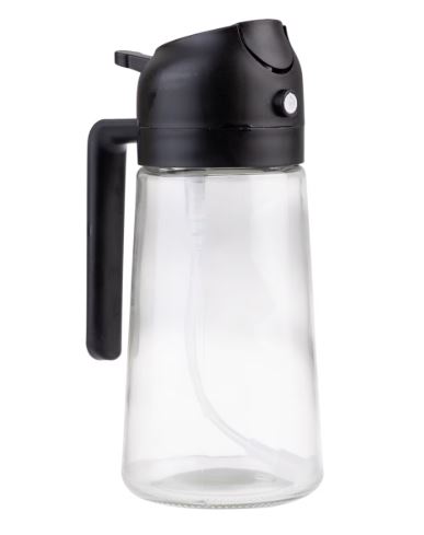 Appetito Dual Function Oil Sprayer & Pourer - Black