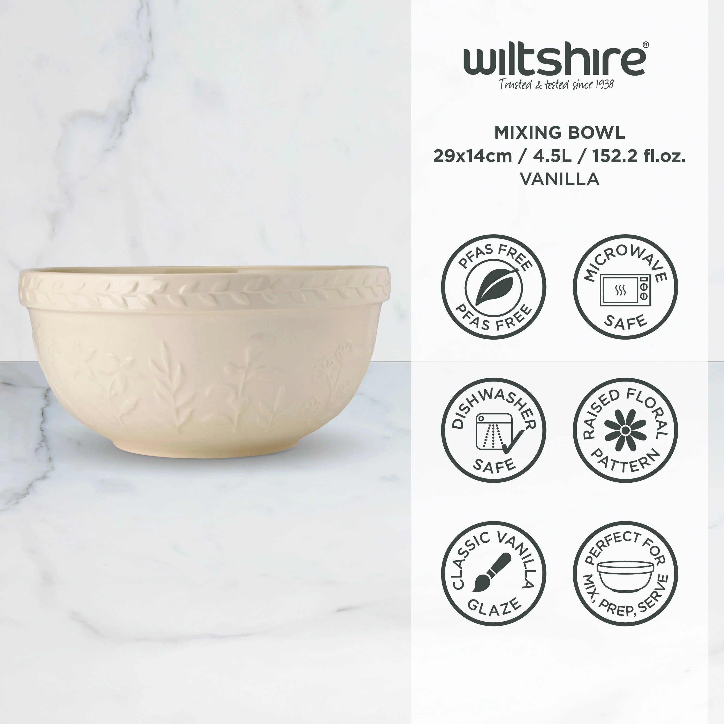 Wiltshire Mixing Bowl 29 x 14cm Vanilla - 4.5L