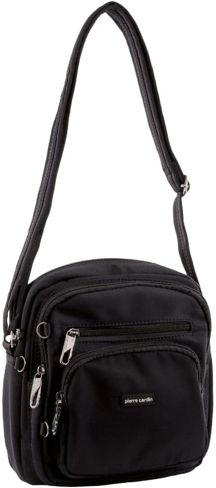 Pierre Cardin Anti - Theft Cross Body Bag Black - 27x11x20 cm