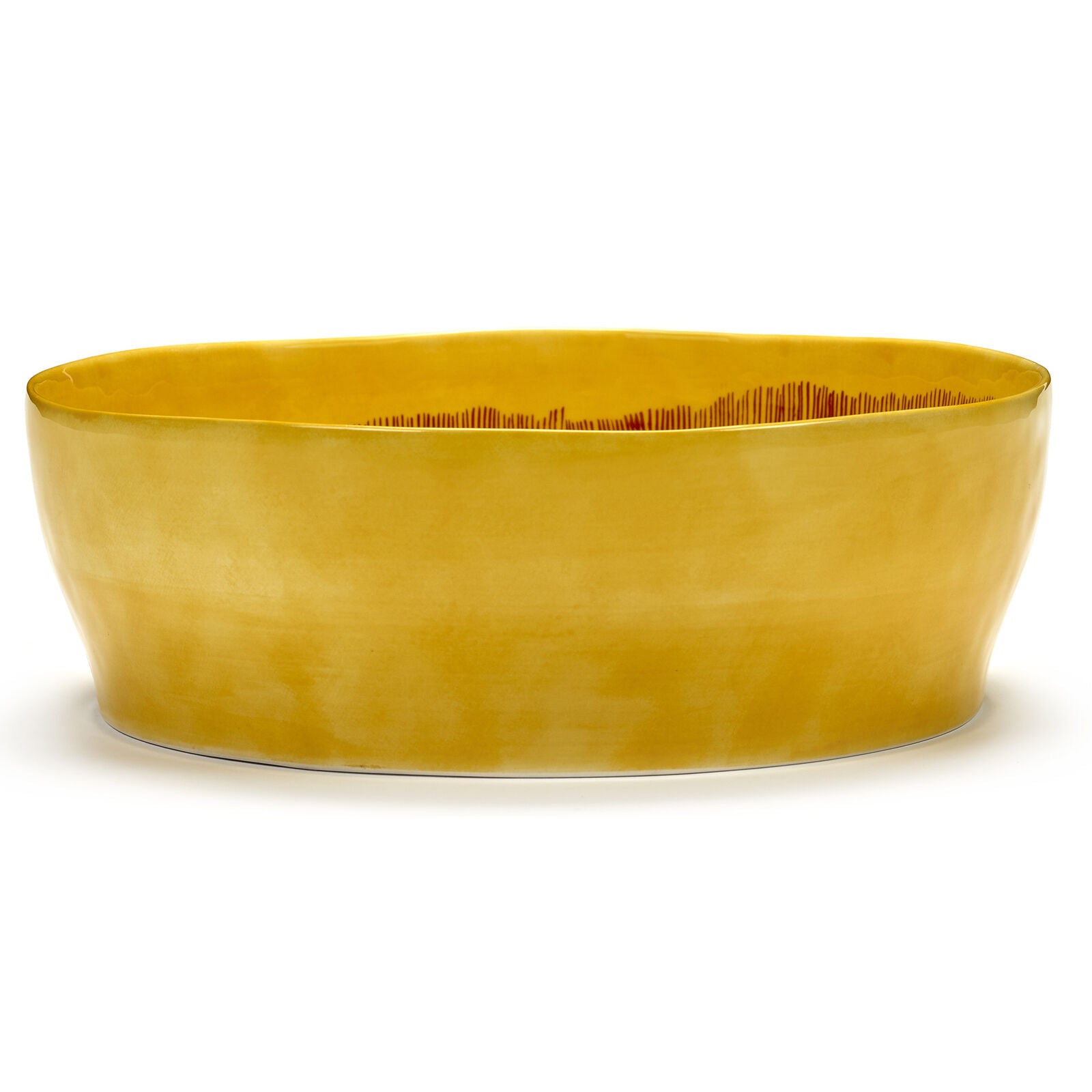 Ottolenghi Salad Bowl - Yellow With Red Stripes - FEAST (1)