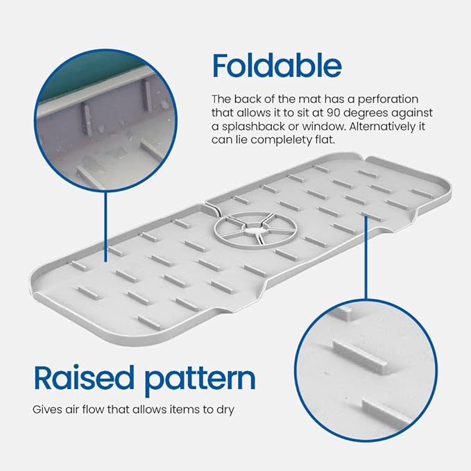 White Magic Sink Splash Guard 37x14cm - White