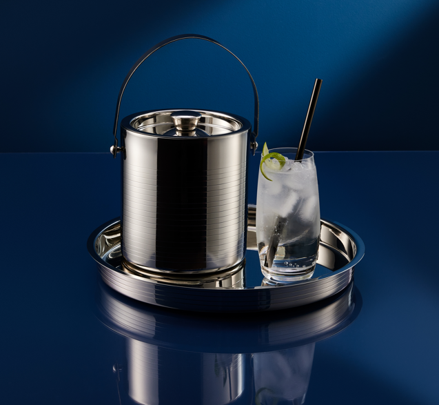Maxwell & Williams Cocktail & Co. Reusable Set of 4 Straws With Brush - Black