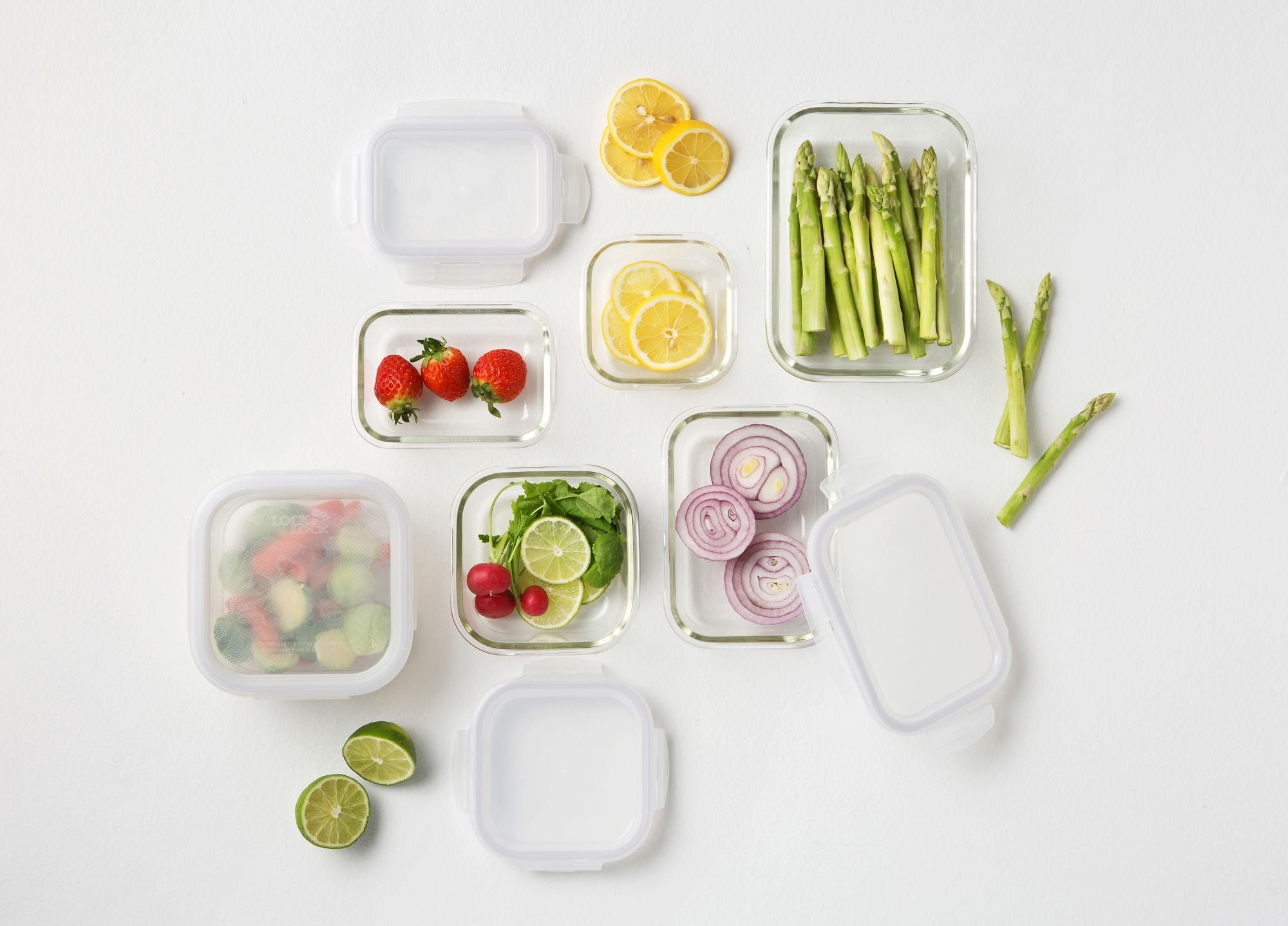 Lock & Lock Euro Glass Borosilicate Heat Resistant Glass Rectangular Container - 630ml