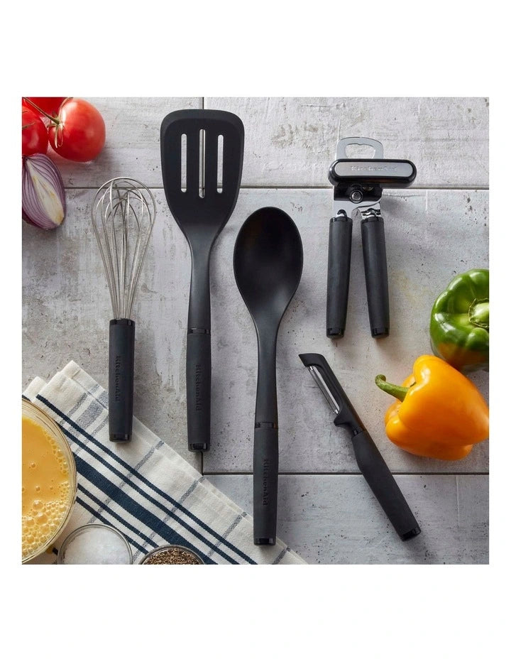 KitchenAid Soft Touch Slotted Turner Nylon - Black