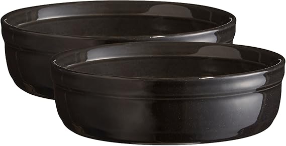 Emile Henry Crème Brûlée Ramekin Dish 13cm Pack 2 - Charcoal