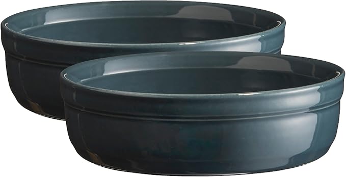 Emile Henry Crème Brûlée Ramekin Dish 13cm Pack of 2 - Blue Flame