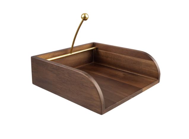 Alfresco Lane Acacia Wood Napkin Holder