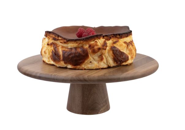 Alfresco Lane Acacia Wood Footed Cake Stand 30cm diameter x 10.5cm