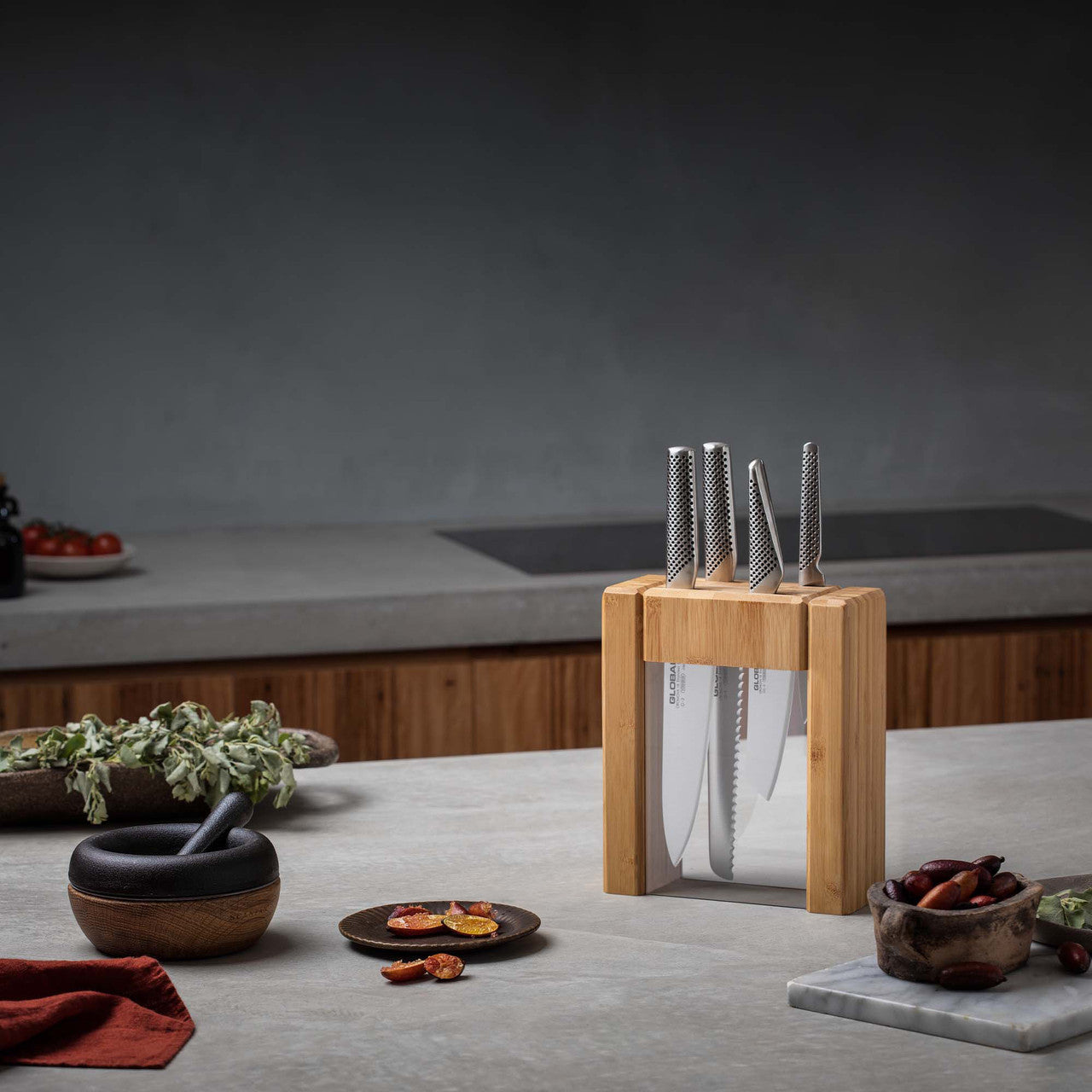 Global Ikasu V 5pc Knife Block Set