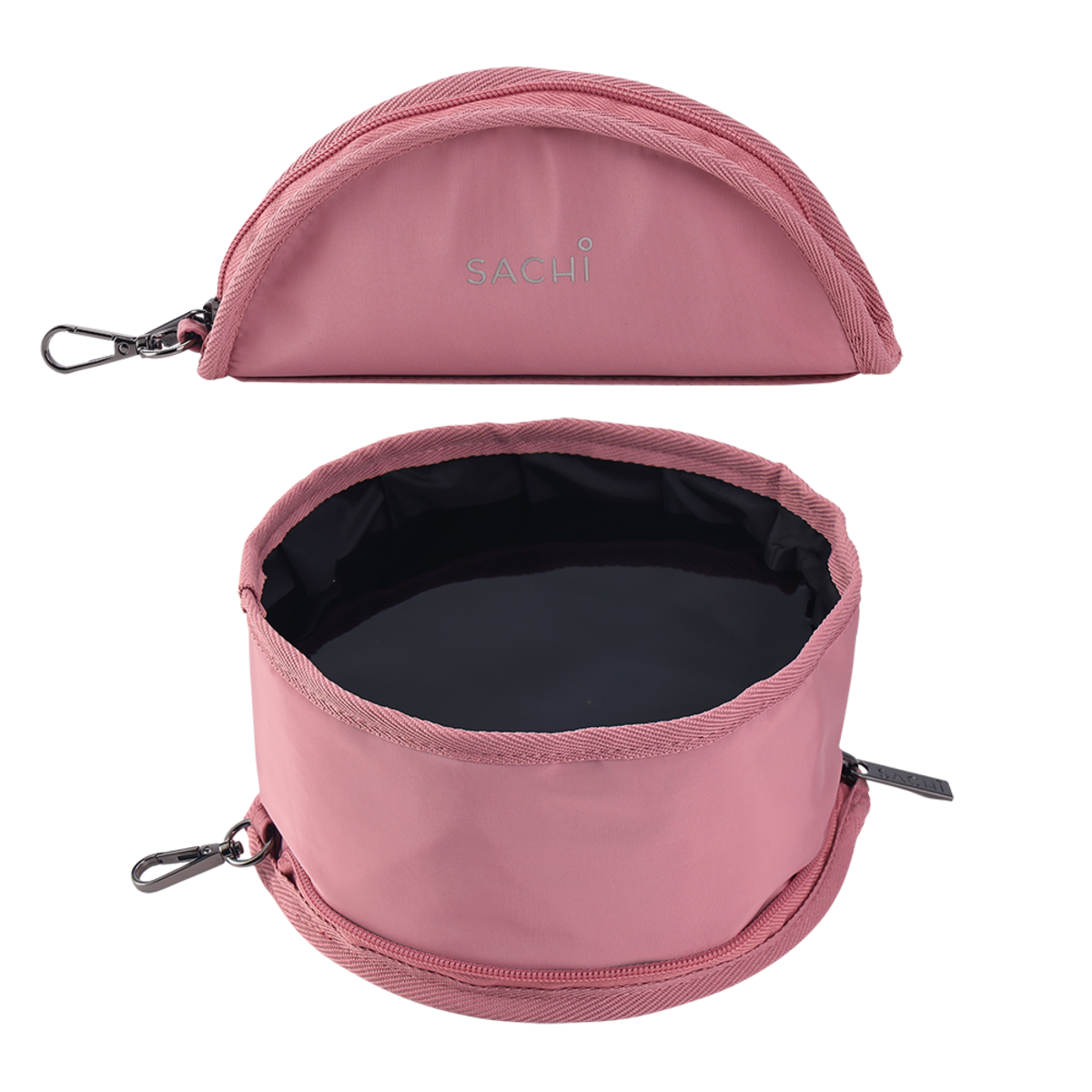Sachi Pupbowl Portable Folding Dog Bowl - Blush
