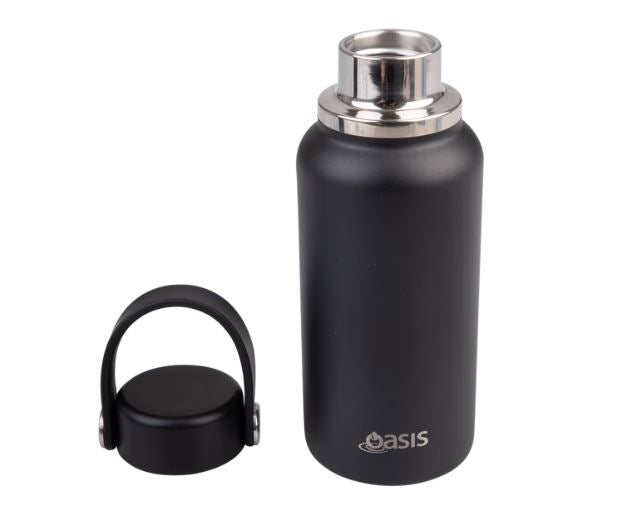 Oasis Stainless Steel Double Wall Insulated Mini Bottle 300ml - Black