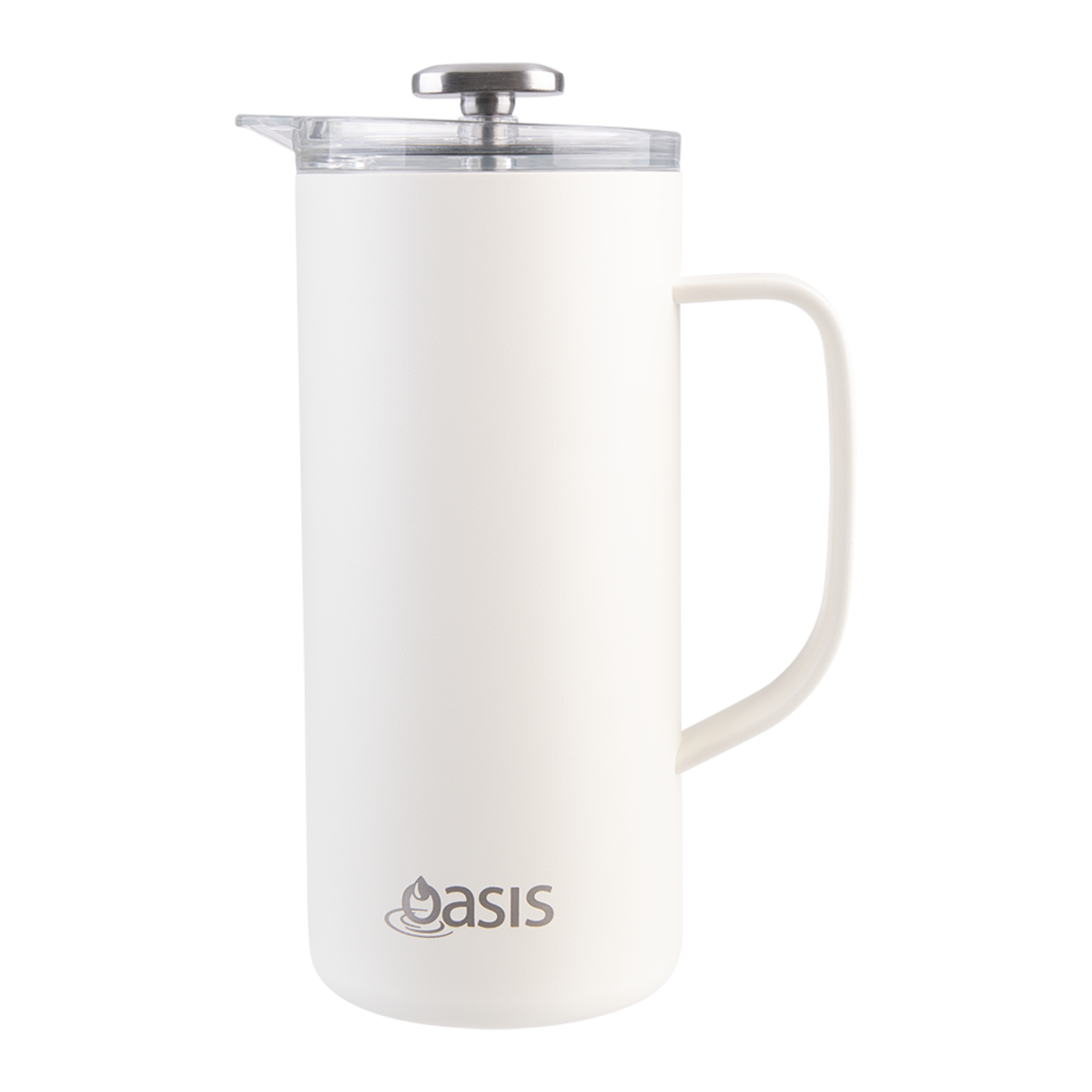 Oasis Stainless Steel Double Wall Insulated Coffee Press 4 Cup 600ml - Alabaster