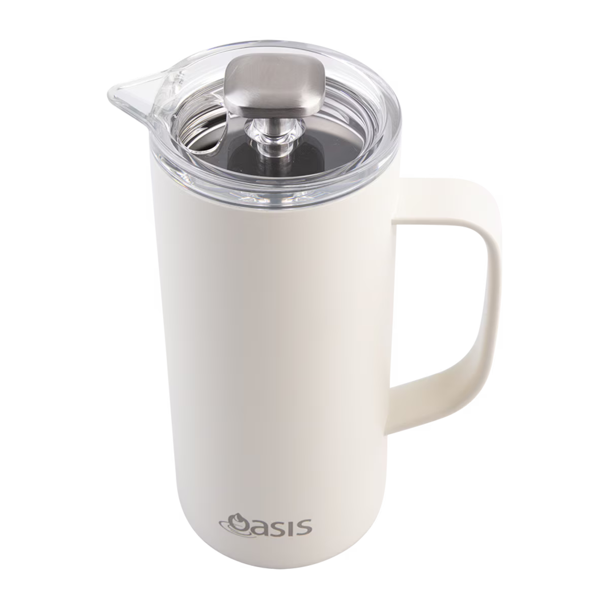 Oasis Stainless Steel Double Wall Insulated Coffee Press 4 Cup 600ml - Alabaster