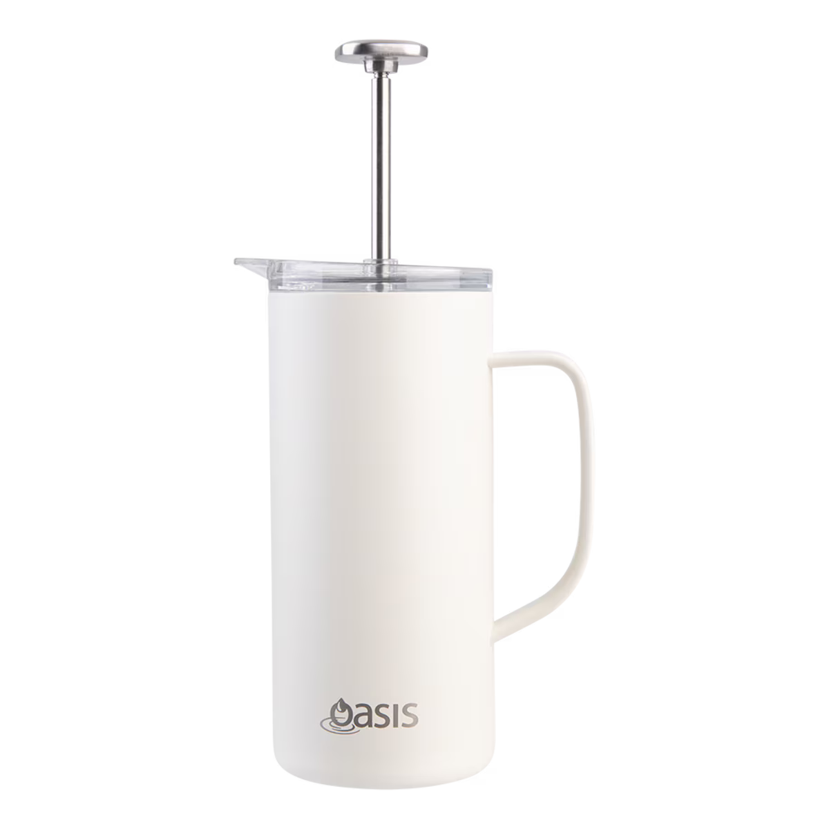 Oasis Stainless Steel Double Wall Insulated Coffee Press 4 Cup 600ml - Alabaster