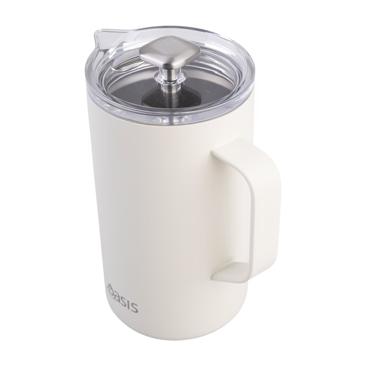 Oasis Stainless Steel Double Wall Insulated Coffee Press 8 Cup 1L - Alabaster