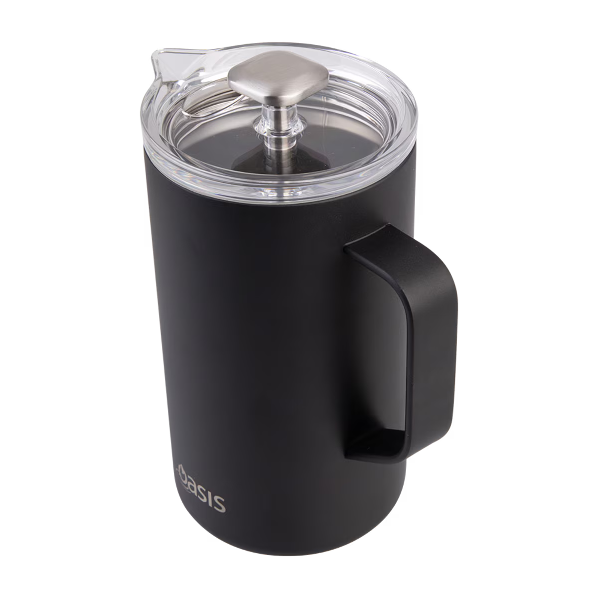 Oasis Stainless Steel Double Wall Insulated Coffee Press 8 Cup 1L - Black
