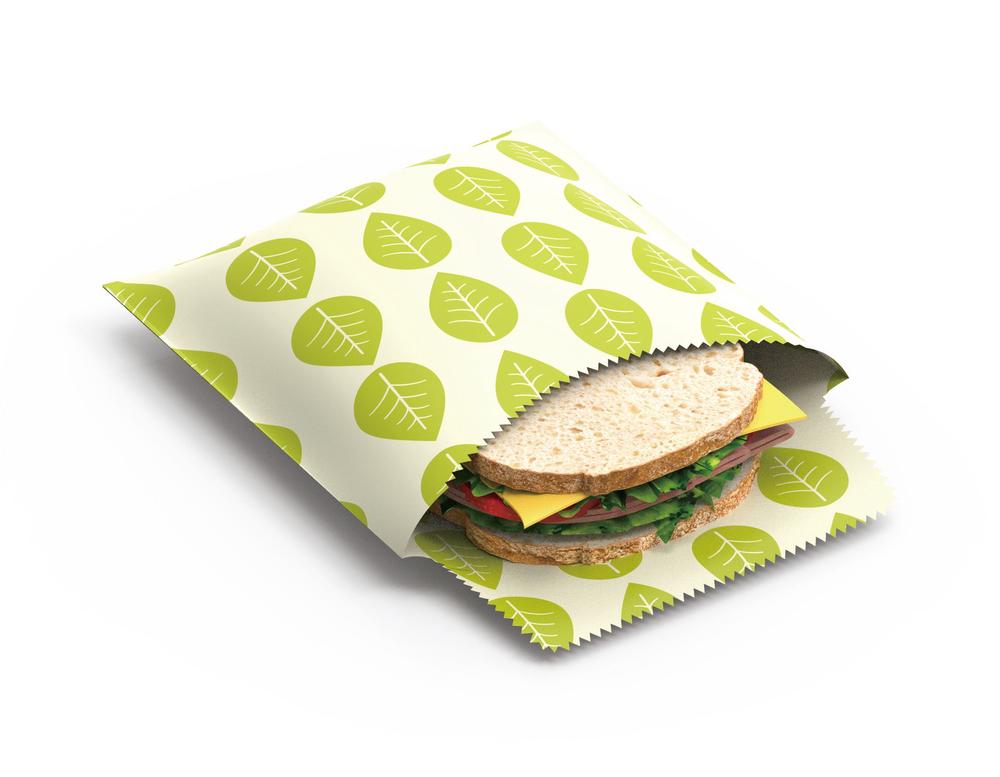 Karlstert Natural Beeswax Sandwich 20.5cm x 18cm x 0.5cm Set of 2 - Pouch Leaves