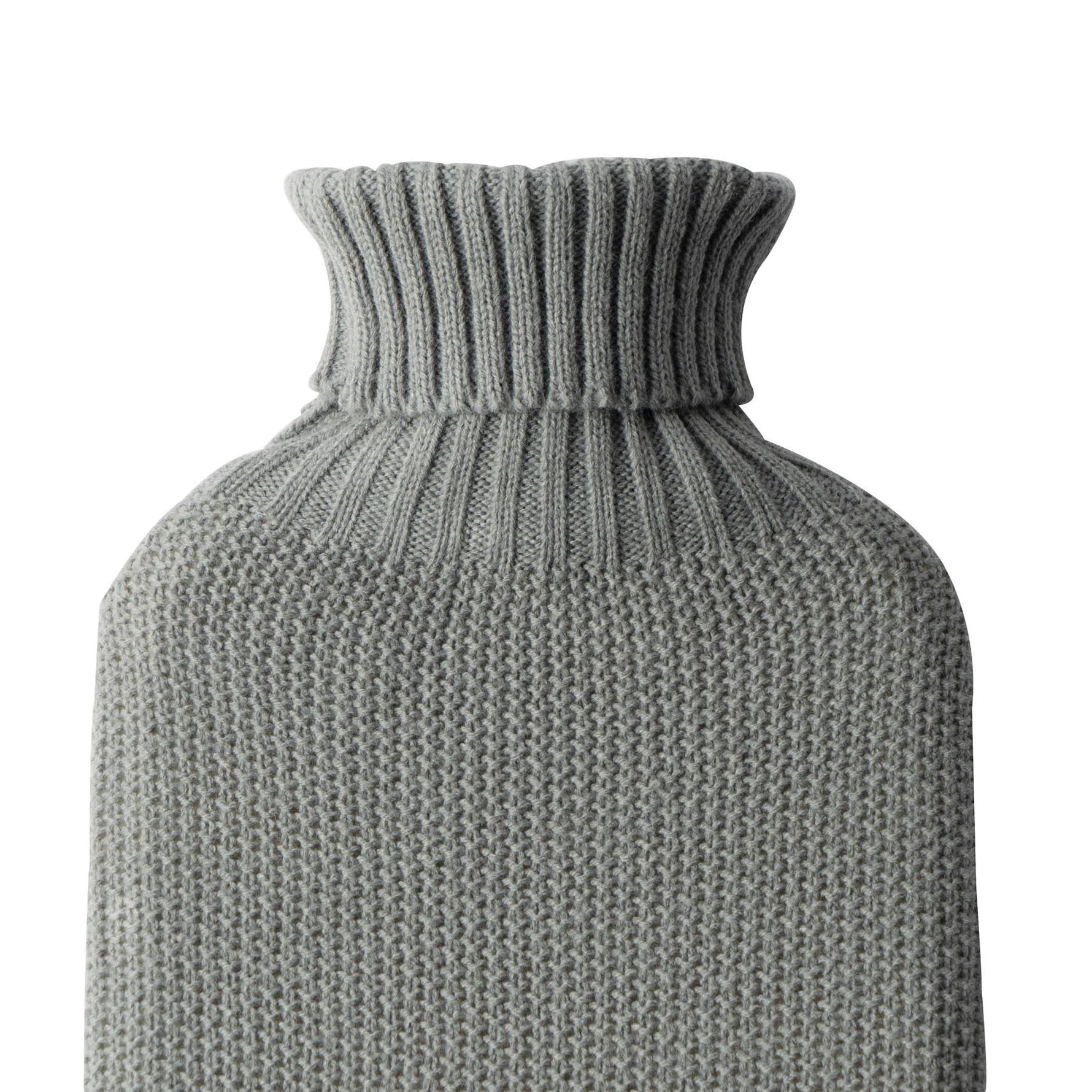 Hot Water Bottle Cover - Knitted - Grey