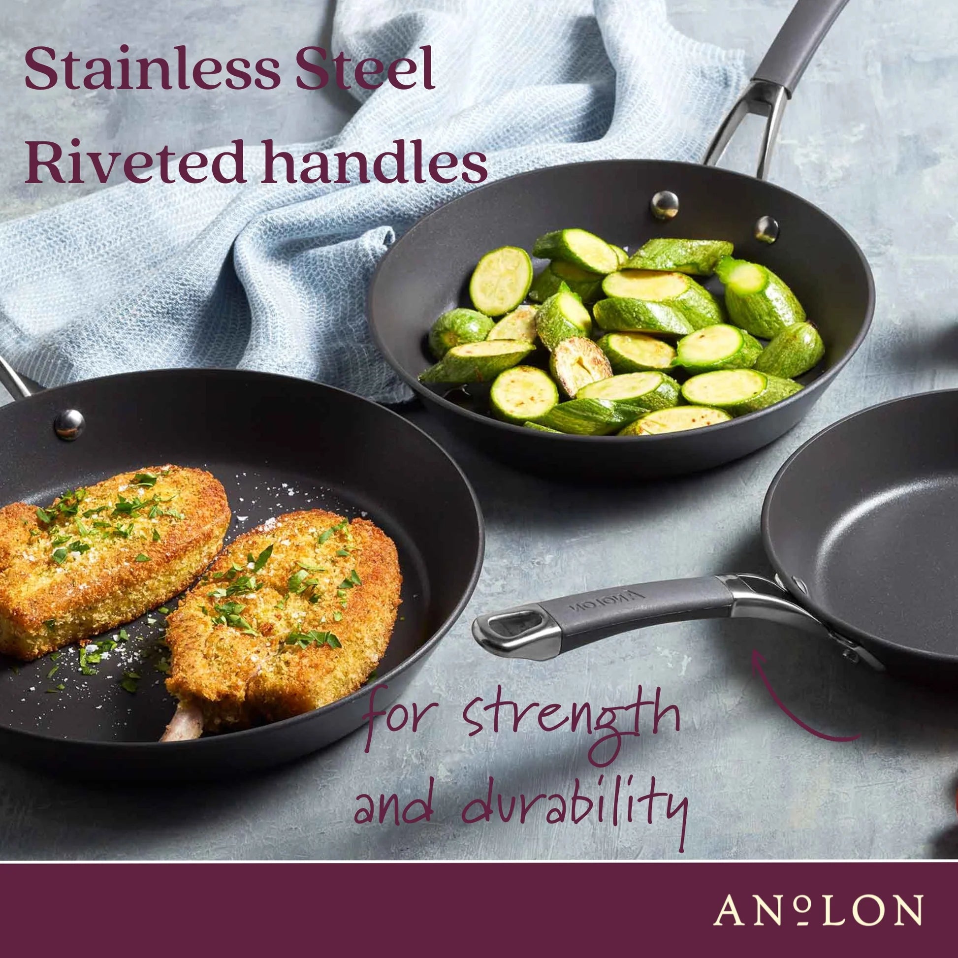 Anolon Endurance+ Nonstick Induction 20cm Open French Skillet