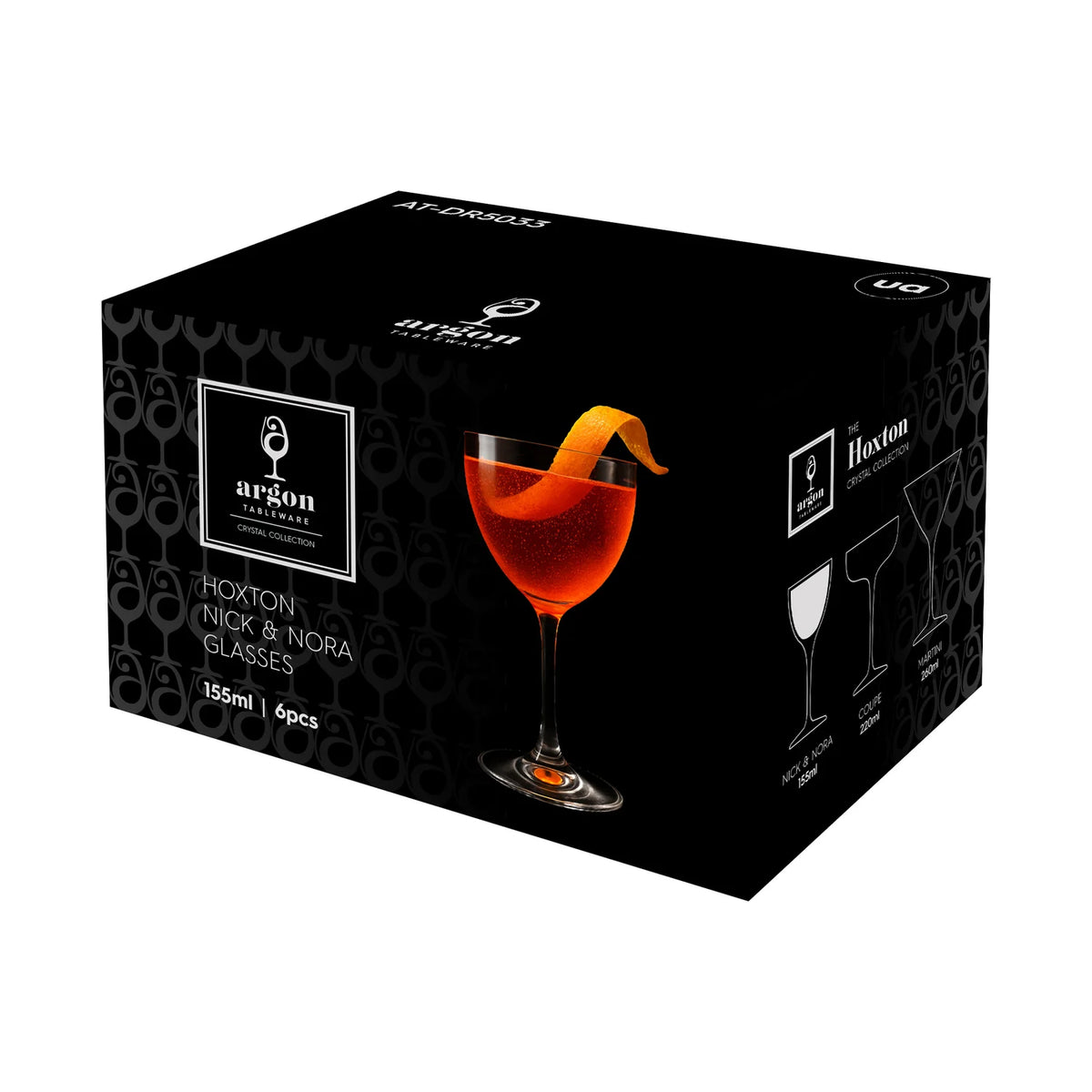 Hoxton Crystal Nick & Nora Glasses 155ml - Pack of 6