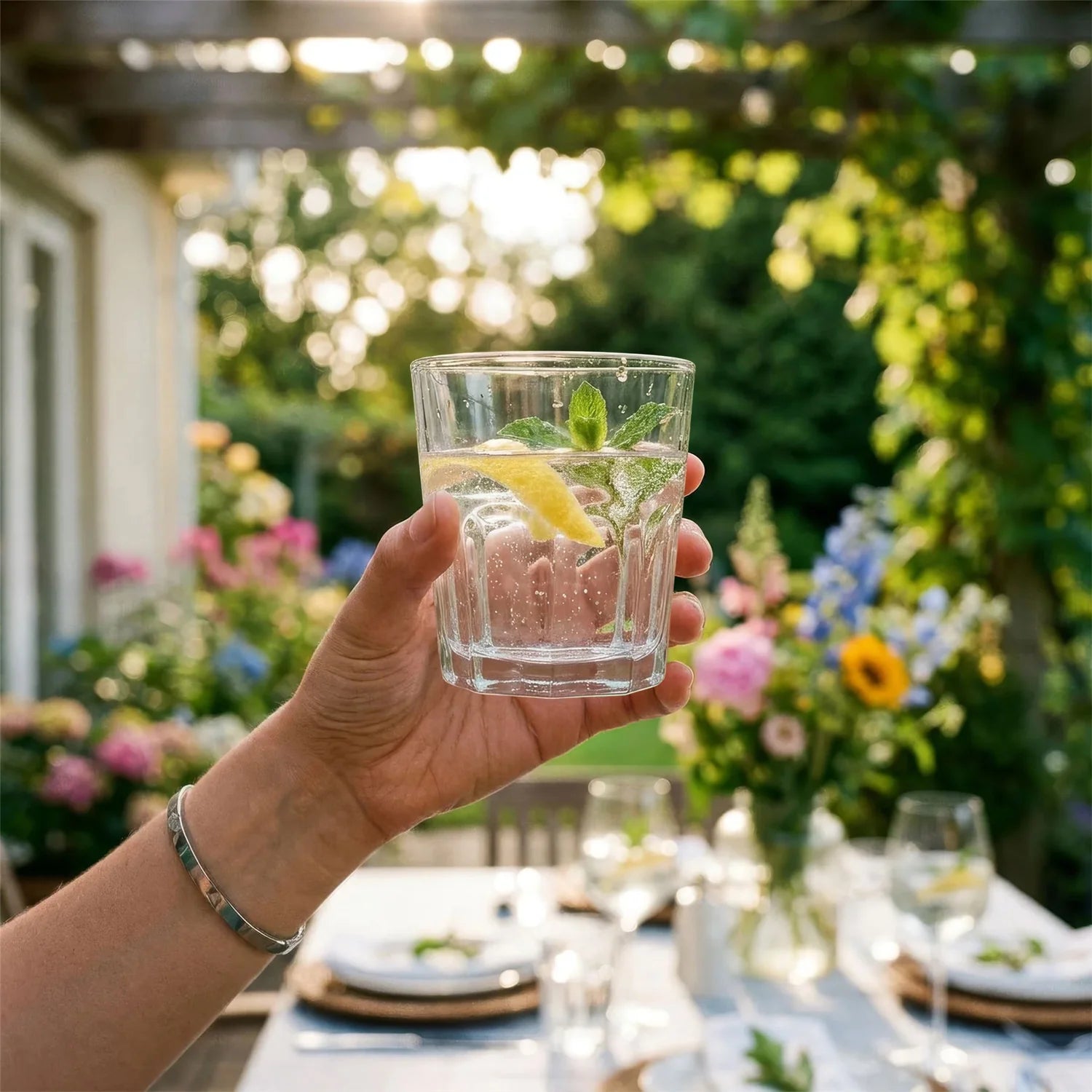 Panelled Glass Tumblers 285ml - Pack of 6