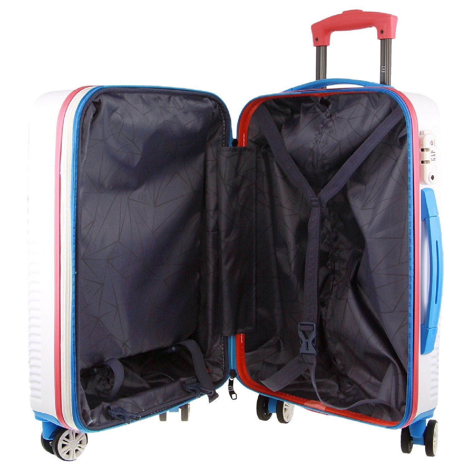 GAP 4 Wheel Hardcase Suitcases Set of 3 - White - Expandable