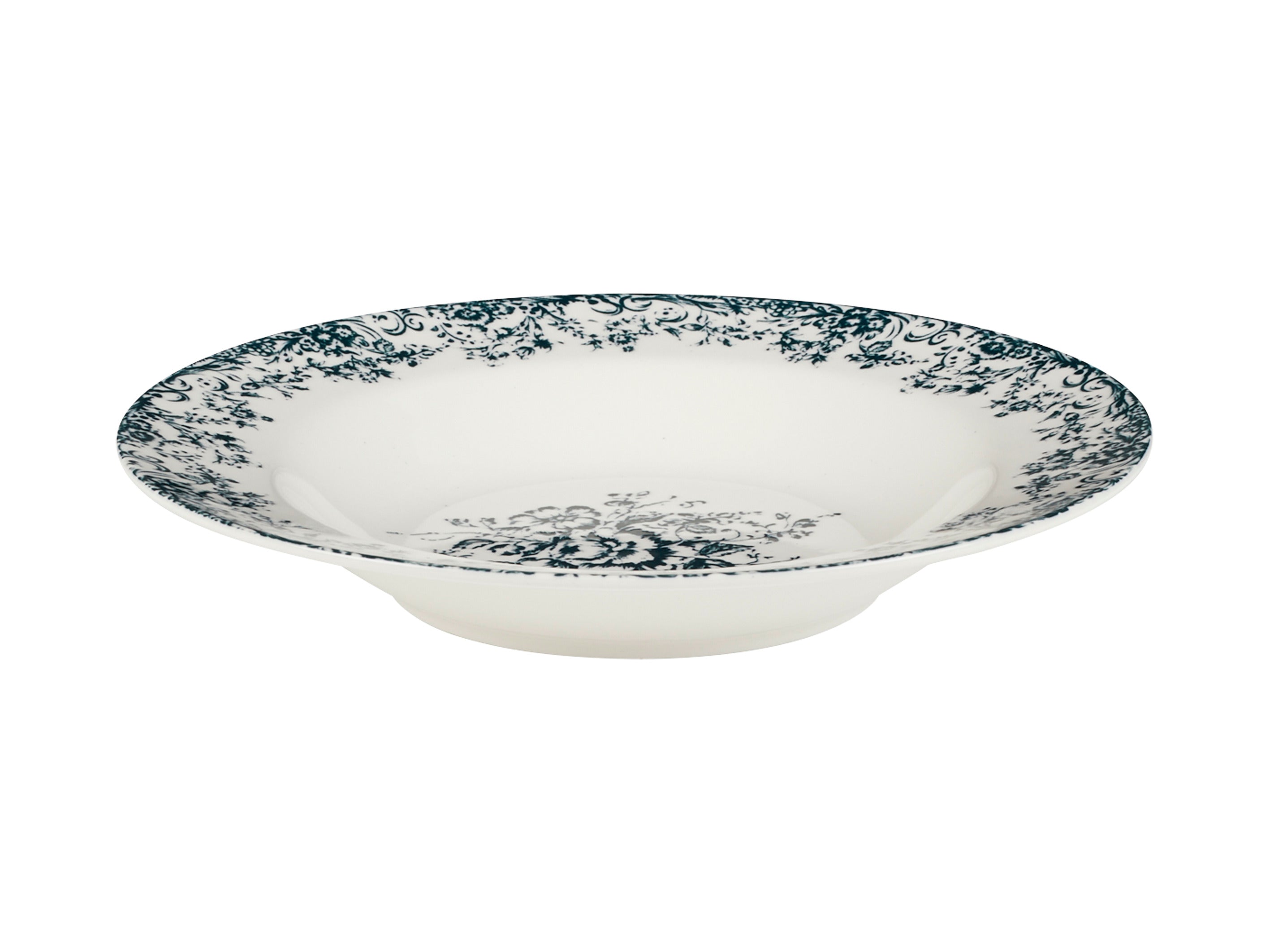 Casa Domani Rosetta Rim Soup Bowl Antique Blue - 23x3.5cm