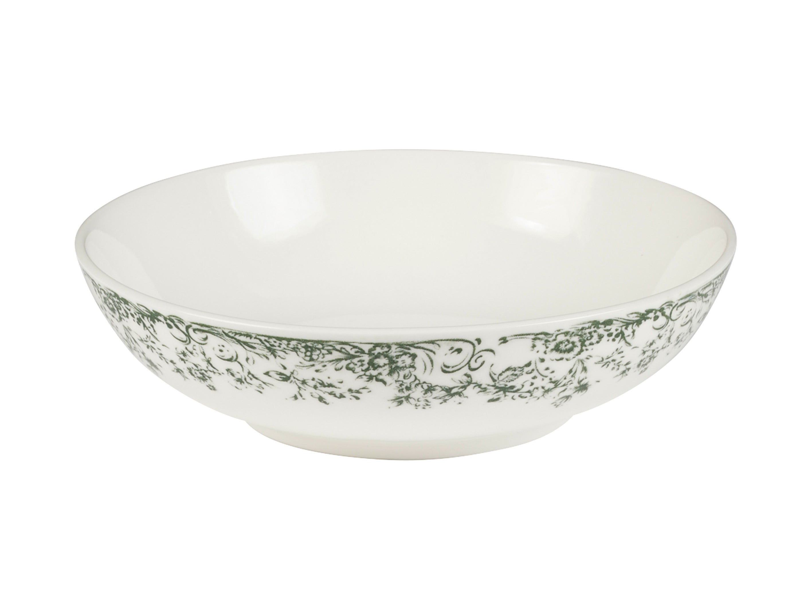 Casa Domani Rosetta Coupe Bowl Antique Green - 20x5.5cm