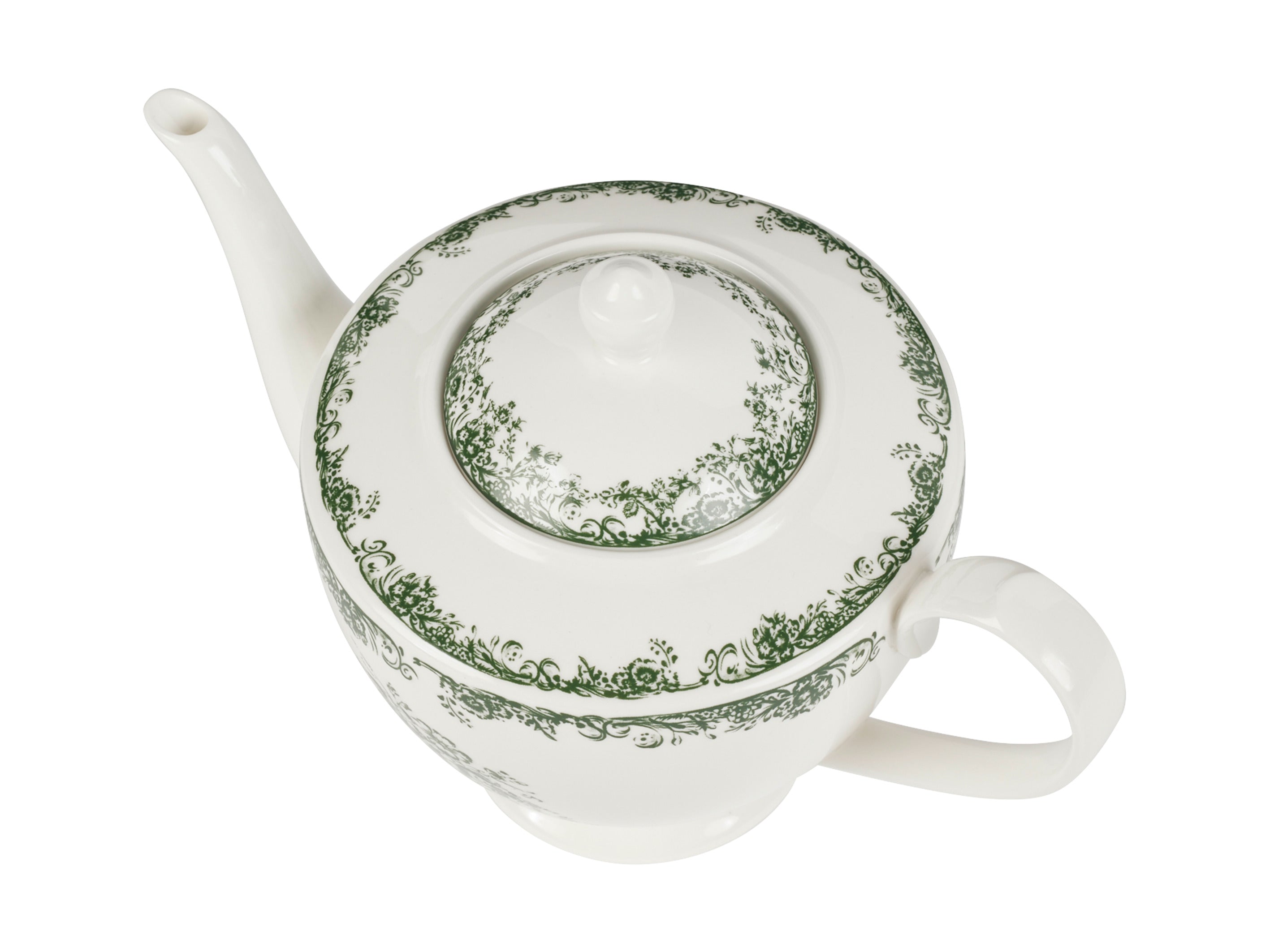 Casa Domani Rosetta Teapot Antique Green Gift Boxed - 1L