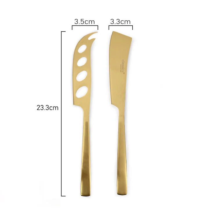 St. Clare Nordic 2pc Cheese Knife Set - Gold