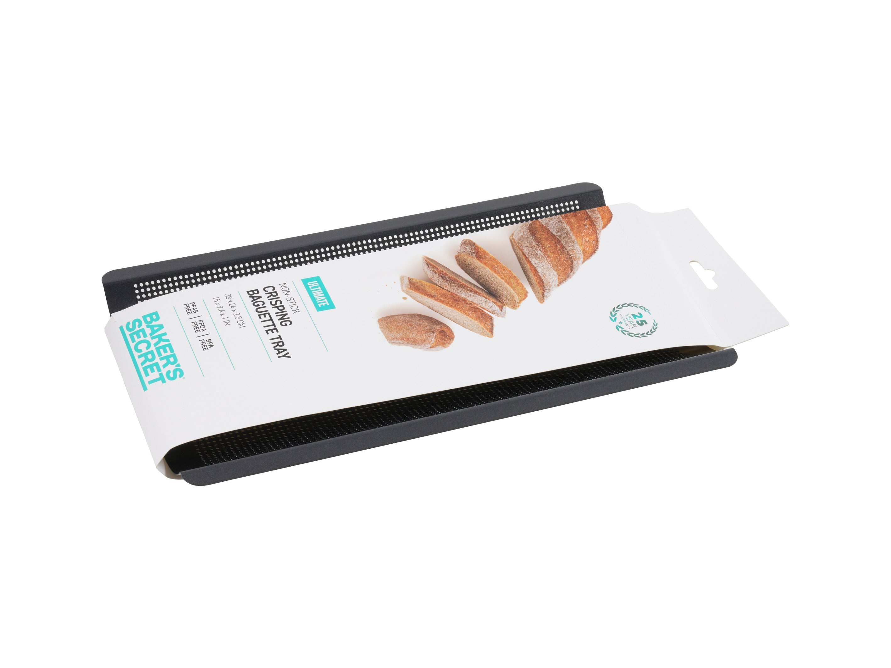 Bakers Secret Ultimate Non-Stick Crisping Baguette Tray - 38x24cm