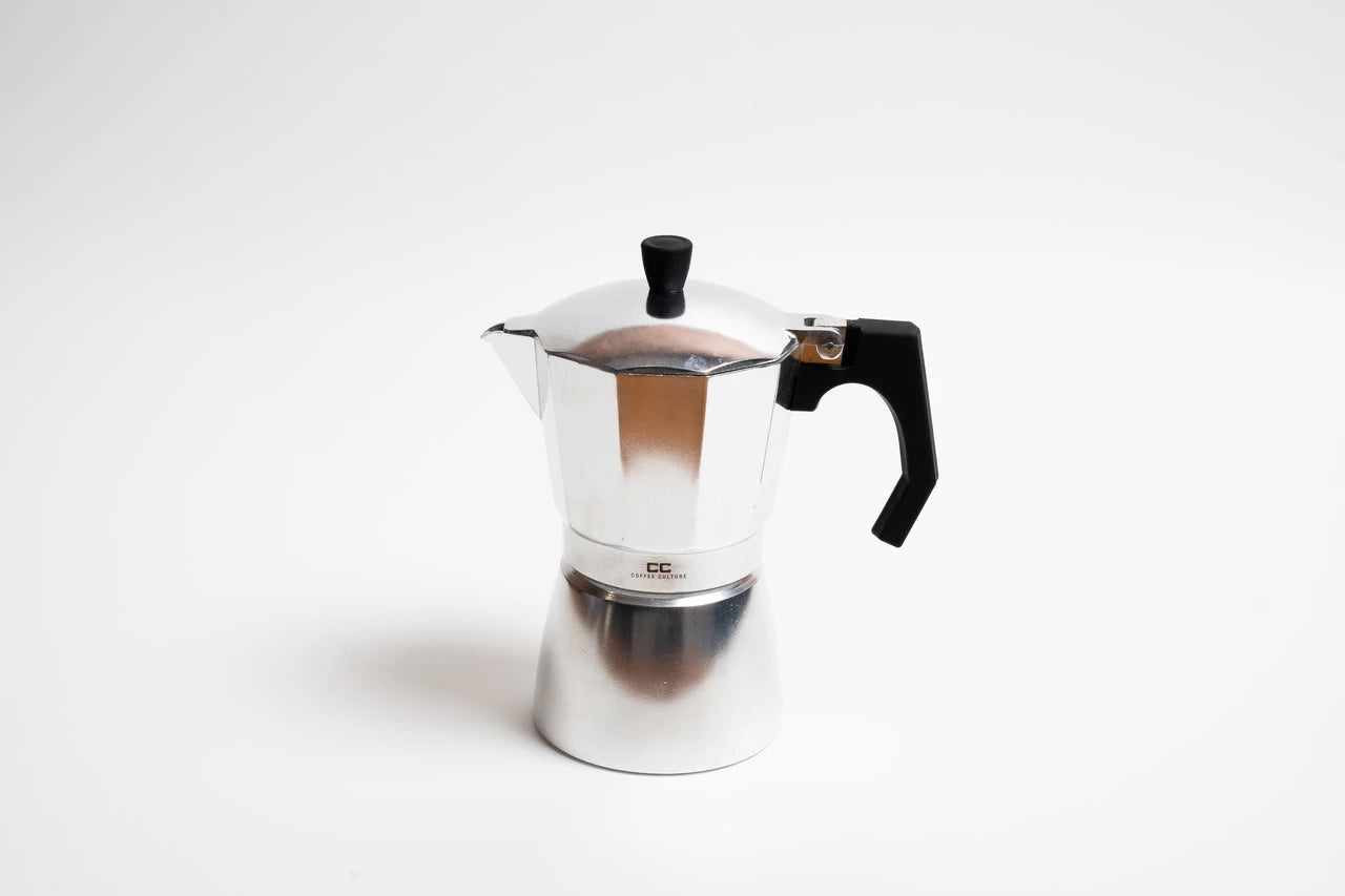 Coffee Culture Stove Top Coffee Maker 6 Cup - Silver
