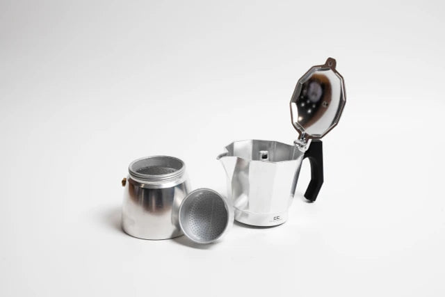 Coffee Culture Stove Top Coffee Maker 6 Cup - Silver