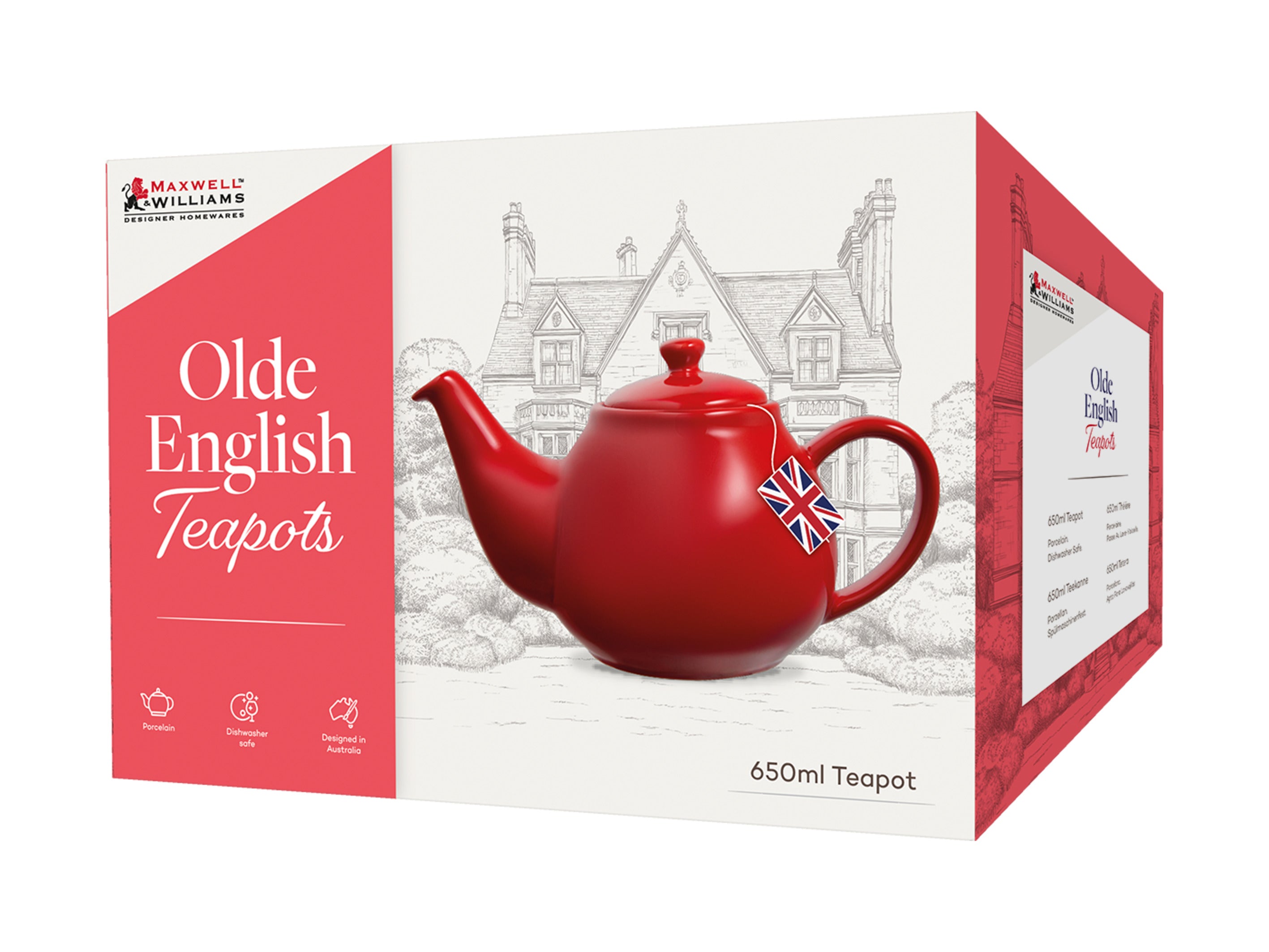 Maxwell & Williams Olde English Teapot 650ml - British Red
