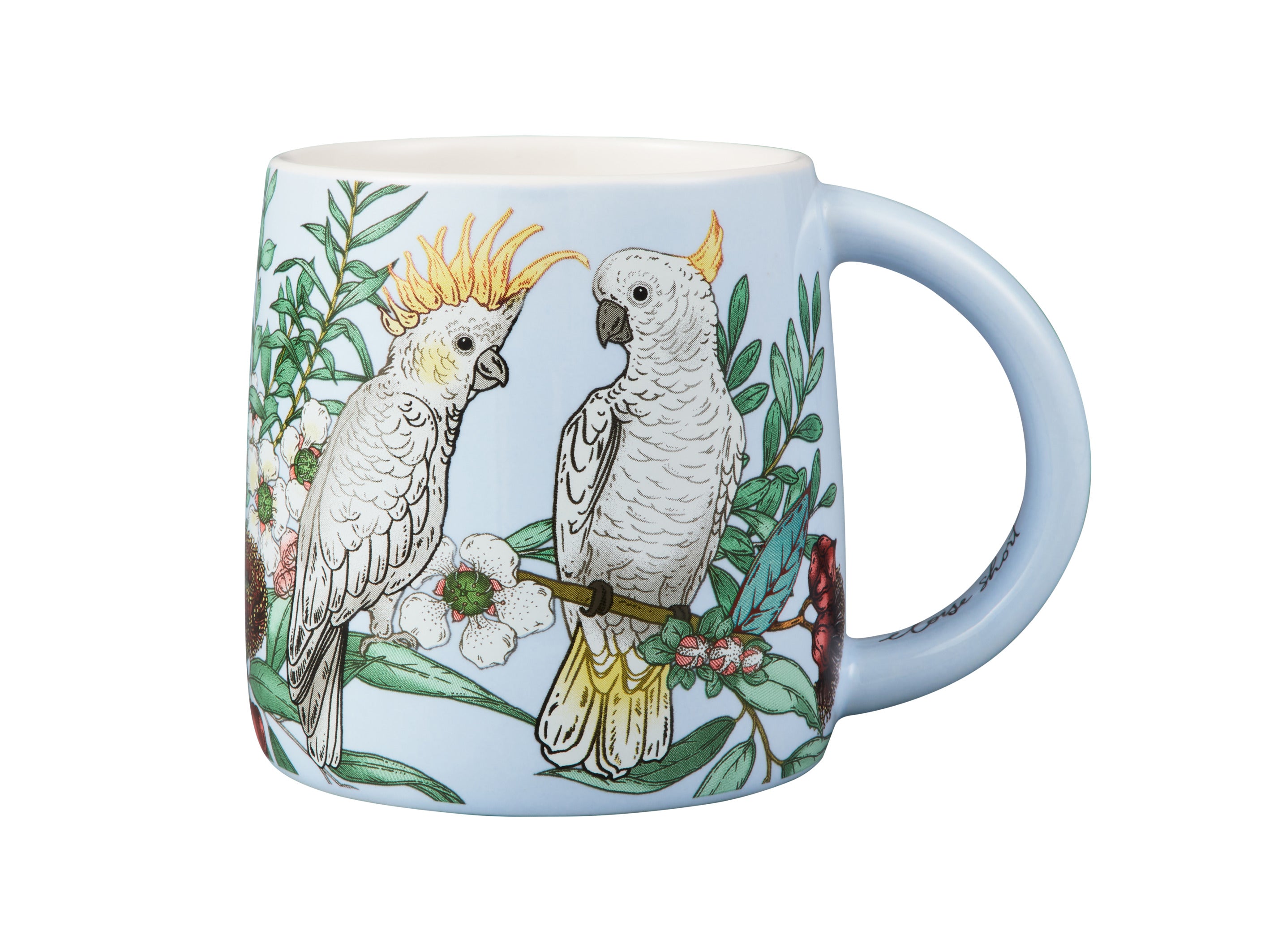 Maxwell & Williams Eloise Short Native Grace Yellow Crested Cockatoo Mug 350ml