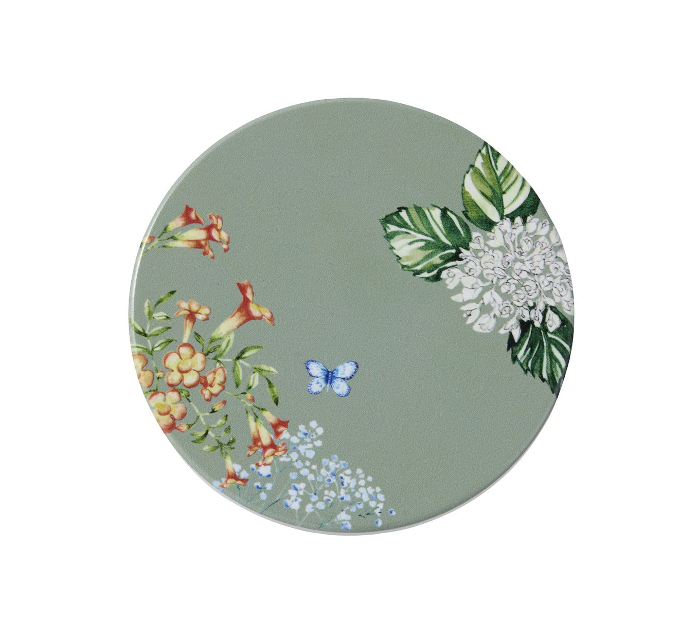 Maxwell & Williams Botanica Ceramic Round Coaster 10cm - Sage